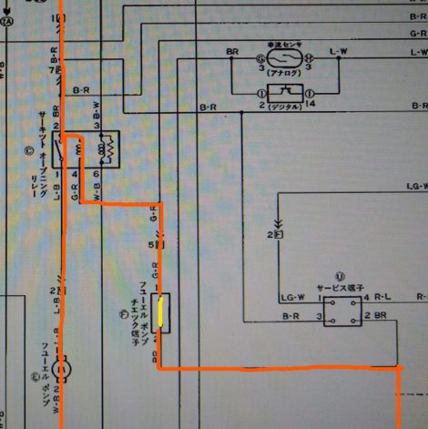 前期　燃料ポンプ配線図